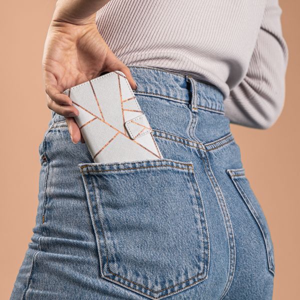 imoshion Design Softcase Bookcase Samsung Galaxy S21 FE - White Graphic