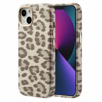 Selencia Sabi Back Cover Panther Print with MagSafe Apple iPhone 13 - Soft Ivory