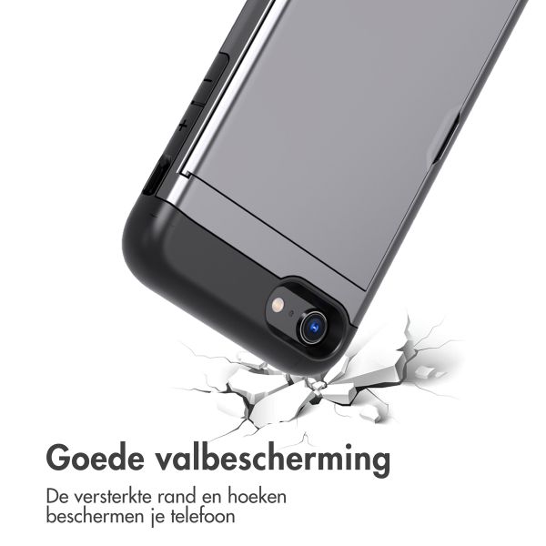 imoshion Backcover met pasjeshouder iPhone SE (2022 / 2020) / 8 / 7 - Grijs