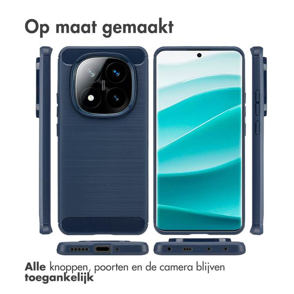 imoshion Brushed Backcover Xiaomi Redmi Note 14 Pro (5G) - Donkerblauw