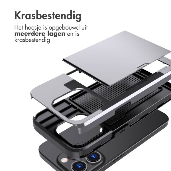 imoshion Backcover met pasjeshouder iPhone 15 Pro - Grijs