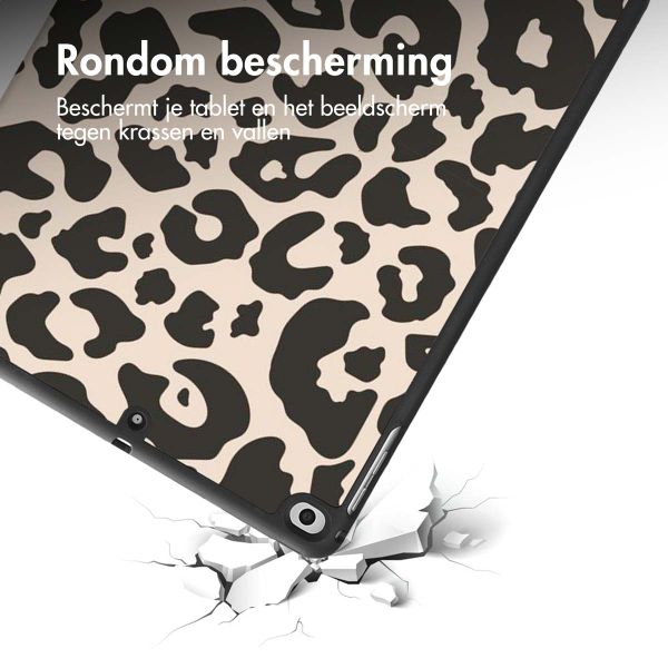 imoshion Design Trifold Bookcase Apple iPad 6 (2018) 9.7 inch / iPad 5 (2017) 9.7 inch / Air 2 (2014)/Air 1 (2013) - Leopard