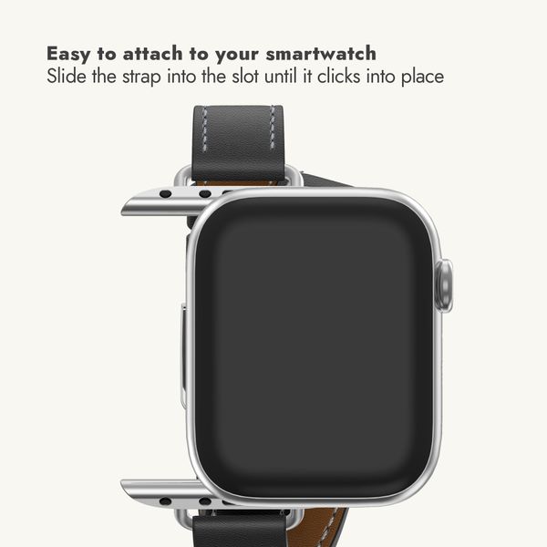 Selencia Élan Double strap band Apple Watch | 38/40/41/42 mm - Black