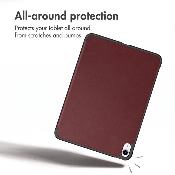 imoshion Trifold Book Case Apple iPad 11 (2025) 11 inch A16 / iPad 10 (2022) 10.9 inch - Bordeaux
