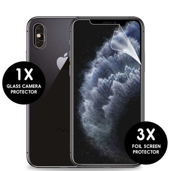 imoshion Screenprotector Folie 3Pack + Camera Protector iPhone Xs / X