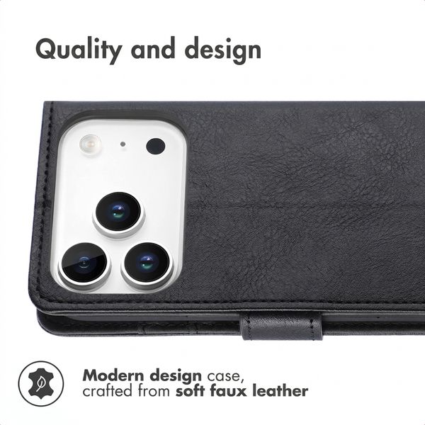 imoshion Luxury Wallet Case Apple iPhone 18 Pro Max / 17 Pro Max - Black
