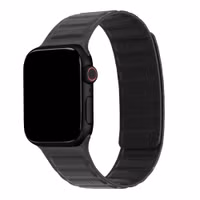 Accezz Magnetisch echt lederen bandje Apple Watch | 38/40/41/42 mm - Zwart