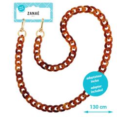 Zanae Universeel telefoon koord ketting - Turtoise Shell  - Authentique