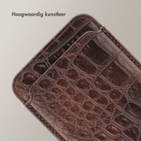 Selencia Croco Pashouder met MagSafe - Choco Brown