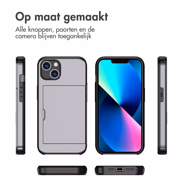 imoshion Backcover met pasjeshouder Apple iPhone 13 - Grijs