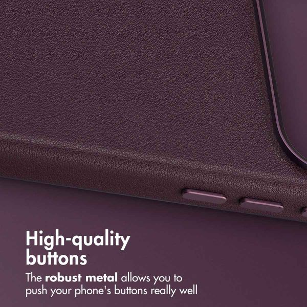 Accezz Leather Back Cover with MagSafe Apple iPhone 17 Pro Max - Heath Purple