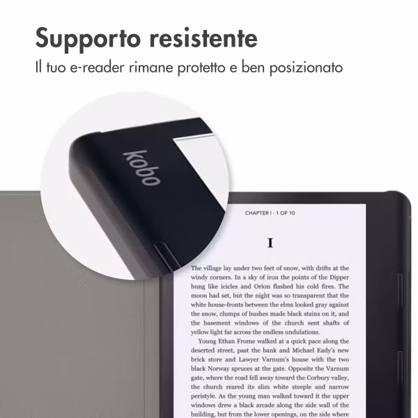 imoshion Design Slim Hard Case Sleepcover met stand Kobo Sage / Tolino Epos 3 - Blossom Watercolor Black