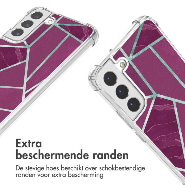 imoshion Design hoesje met koord Samsung Galaxy S22 Plus - Bordeaux Graphic