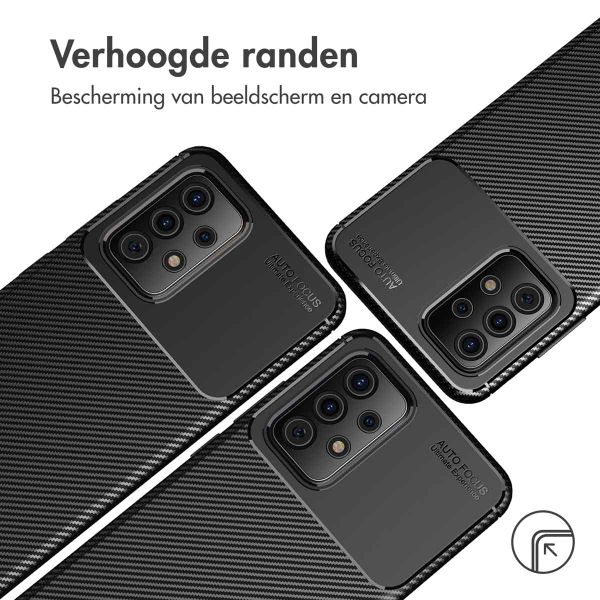 imoshion Carbon Softcase Backcover Samsung Galaxy A52(s) (5G/4G) - Zwart