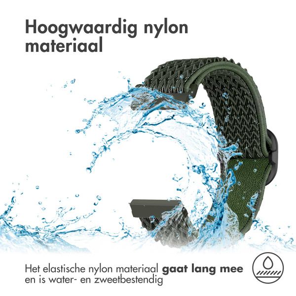 imoshion Elastisch nylon bandje Samsung Galaxy Watch 7 40/44 mm - Donkergroen