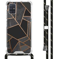 imoshion Design hoesje met koord Samsung Galaxy A51 - Grafisch Koper - Zwart / Goud