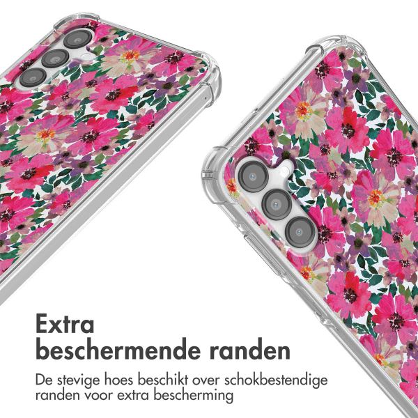 imoshion Design hoesje met koord Samsung Galaxy A14 (5G/4G) - Flower Water