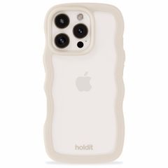 Holdit Wavy Case Apple iPhone 16 Pro Max - Transparent / Light Beige