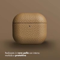 Accezz Echt Leren Case  Apple Airpods 4 - Taupe