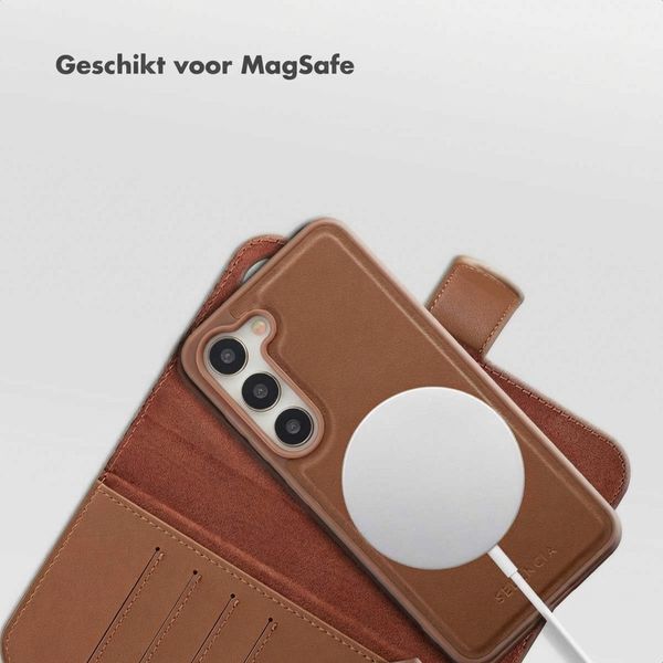 Selencia Olyn Uitneembare Bookcase met MagSafe Samsung Galaxy S23 - Bruin