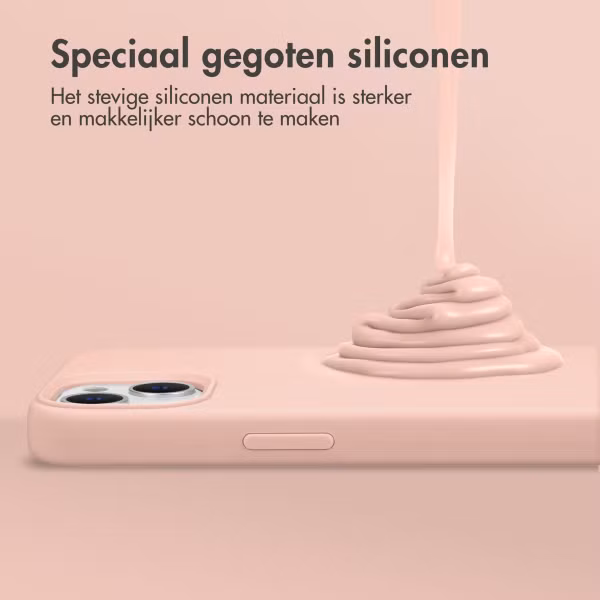 Accezz Liquid Silicone Backcover met MagSafe iPhone 15 Pro - Roze