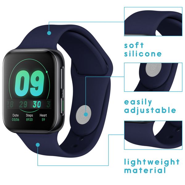 imoshion Siliconen bandje Oppo Watch 46 mm - Donkerblauw