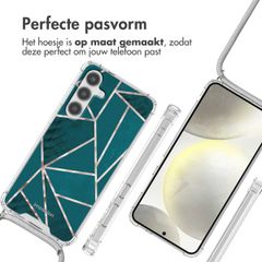 imoshion Design hoesje met koord Samsung Galaxy S24 Plus - Petrol Green Graphic