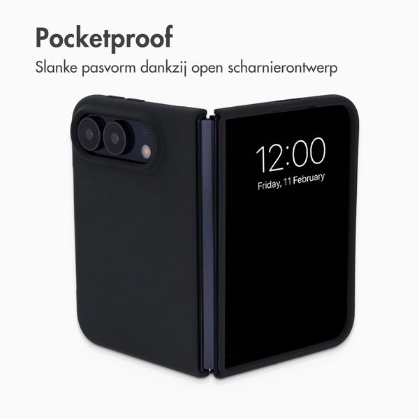 Accezz Liquid Silicone Backcover met MagSafe Apple iPhone Duo - Zwart