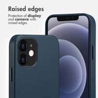 Accezz Leather Back Cover with MagSafe Apple iPhone 12 (Pro) - Nightfall Blue