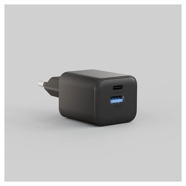 Zens Compact Oplader USB-C / USB-A 30W - Power Adapter - Zwart