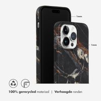 Selencia Aurora Fashion Backcover iPhone 14 Pro - Duurzaam hoesje - 100% gerecycled - Zwart Marmer