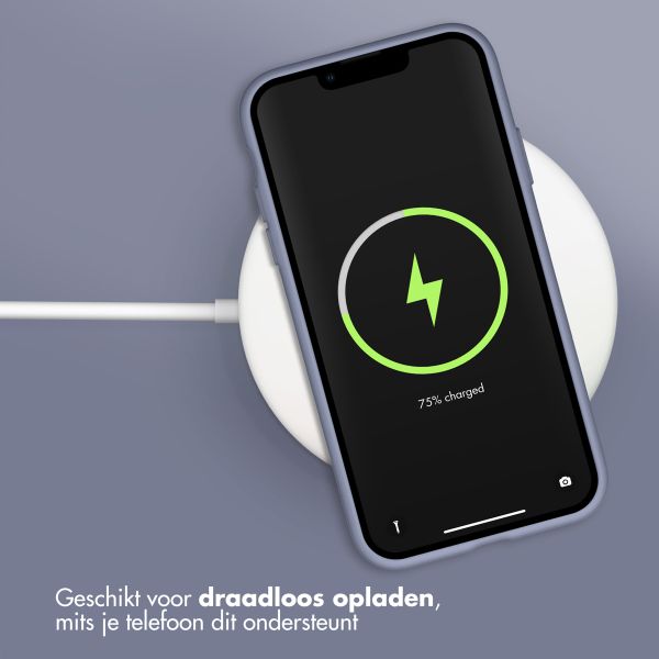 Accezz Liquid Silicone Backcover Apple iPhone 11 - Lavender Gray