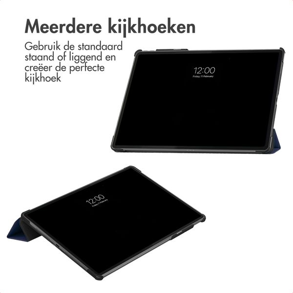 imoshion Trifold Bookcase Lenovo Idea Tab Pro Gen 2 - Donkerblauw