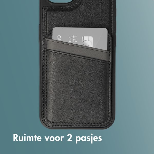 imoshion Backcover met kaarthouder en stand Apple iPhone 17e / 16e - Zwart
