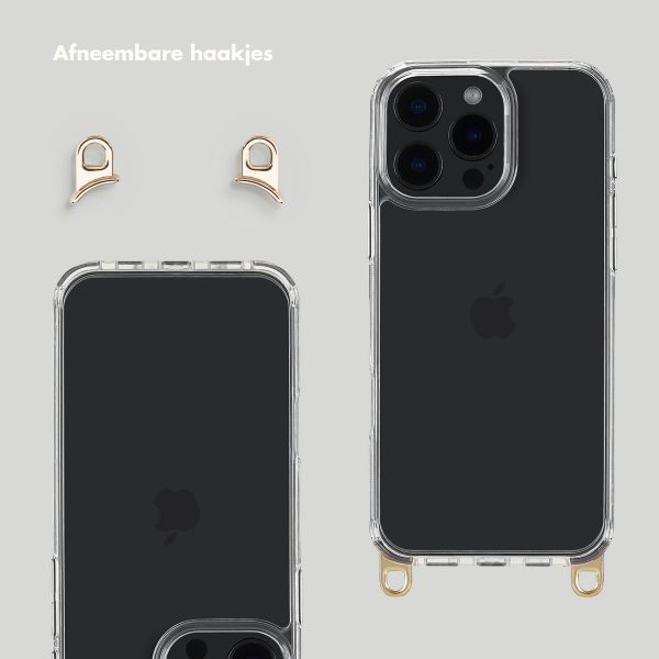 Selencia Backcover met afneembare haakjes Apple iPhone 16 Pro Max - Transparant