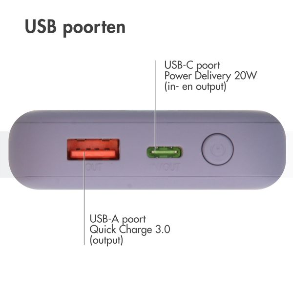 imoshion MagSafe Powerbank - 10.000 mAh - Draadloze powerbank - Paars