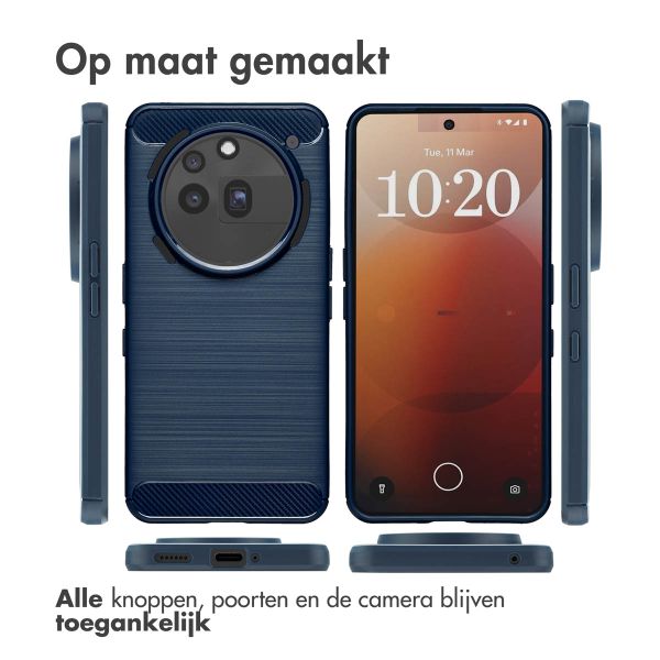 imoshion Brushed Backcover Nothing Phone (3a) Pro - Donkerblauw