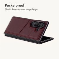 imoshion Faux Leather MagSafe Back Cover with Card Holder Samsung Galaxy Z Fold 8 Ultra - Wine Red