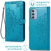 imoshion Mandala Bookcase Motorola Moto G51 - Turquoise