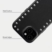 Selencia Studs Back Cover with MagSafe Apple iPhone 15 - Velvet Black