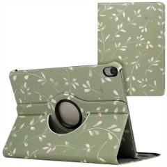 imoshion 360° Draaibare Design Bookcase Apple iPad Air 5 (2022) / Air 4 (2020) - Green Flowers