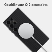 Accezz Lite Backcover met MagSafe | Fluted | Samsung Galaxy S24 Ultra - Zwart