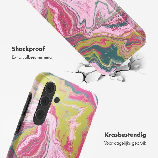 Selencia Vivid Tough Backcover Samsung Galaxy A55 - Marble Pink