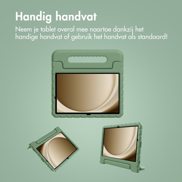 imoshion Kidsproof Backcover met handvat Samsung Galaxy Tab A11 Plus / A9 Plus - Olive Green