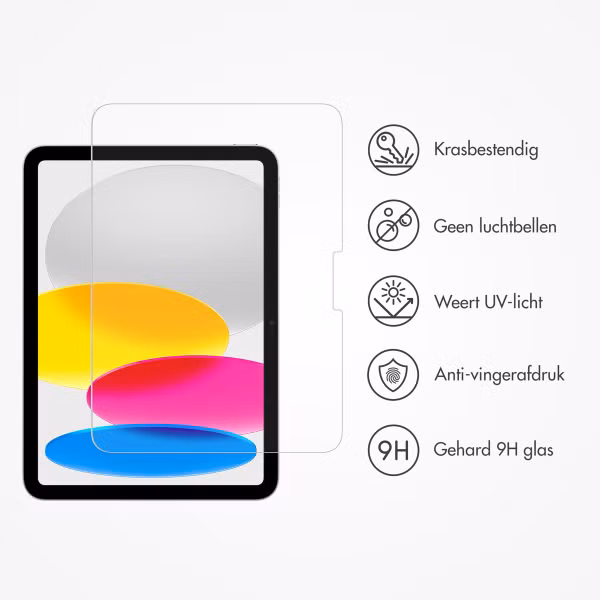 Accezz Glass screenprotector + Applicator Apple iPad 11 (2025) 11 inch A16 / iPad 10 (2022) 10.9 inch