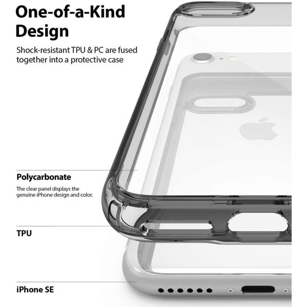 Ringke Fusion Backcover iPhone SE (2022 / 2020) / 8 / 7 - Smoke Black