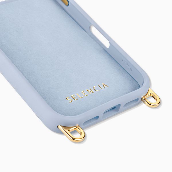 Selencia Rivièra MagSafe Backcover met afneembare haakjes Apple iPhone 17 Pro - Powder Blue
