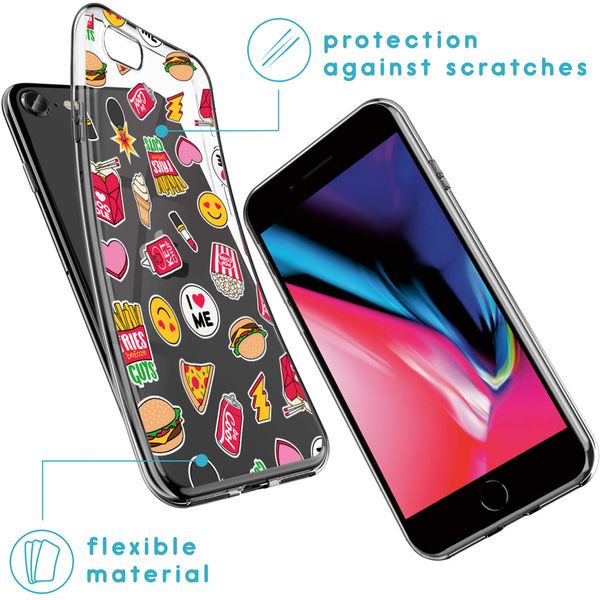 imoshion Design hoesje iPhone SE (2022 / 2020) / 8 / 7  - Fastfood - Multicolor