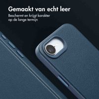Accezz MagSafe Leather Backcover Apple iPhone 16e - Nightfall Blue