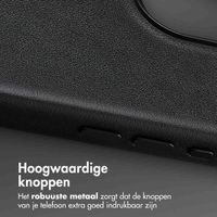 Accezz MagSafe Leather Backcover Apple iPhone 16 Pro Max - Onyx Black